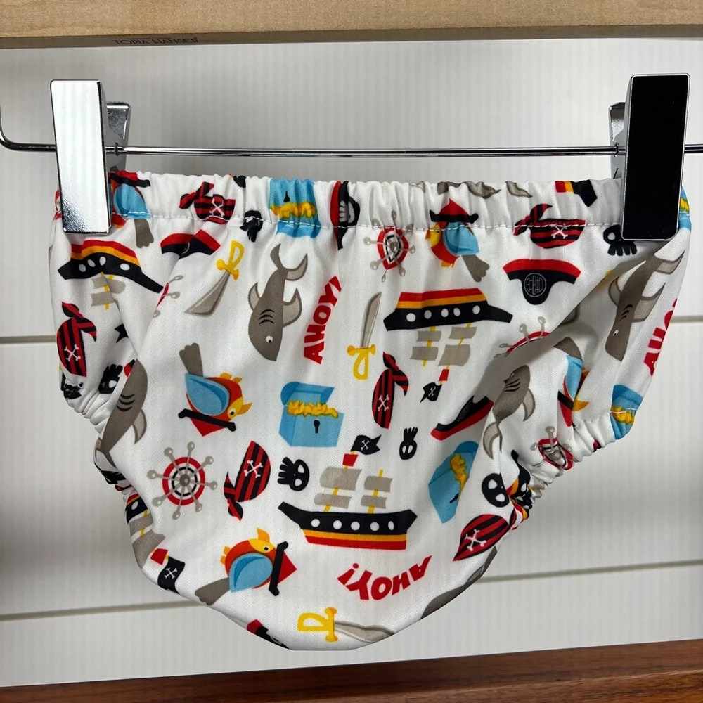 Charlie Banana Baby Swim Diaper - White with Multicolor Print - Picture 2 of 7